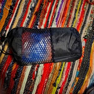 Stylish Black Mesh Bag With Brand New Extra Long TieDied Yoga/ PILATES Towel